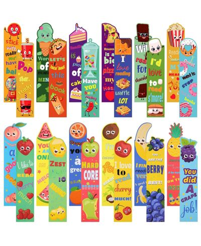 GNUADZ Fruit Scented Bookmarks Scratch Sniff Classroom Students
