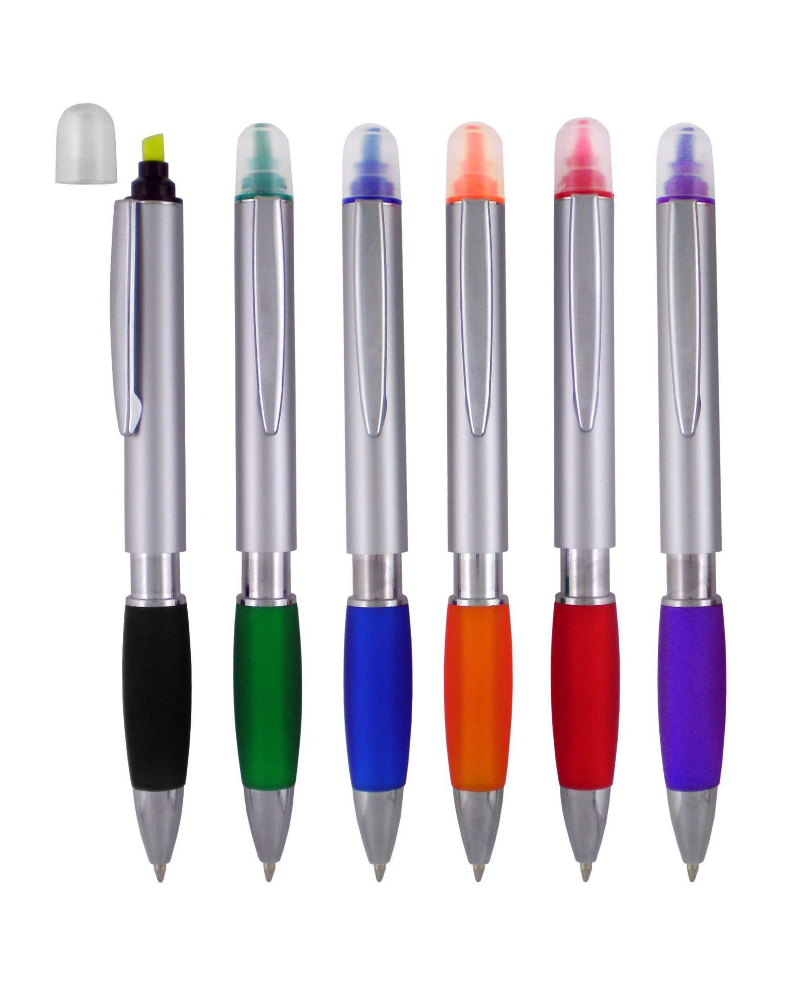 Маркер-текстовыделитель GNUADZ Ballpoint Pen Chisel Tips Bright Colors Ink 6 Pack