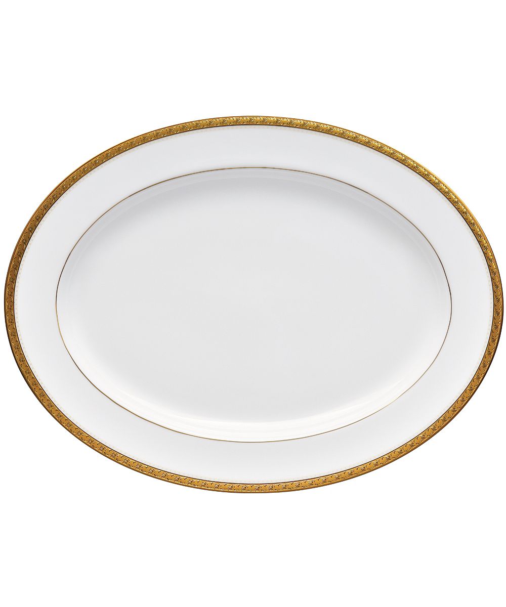 Noritake Charlotta Gold Oval Platter, 16"
