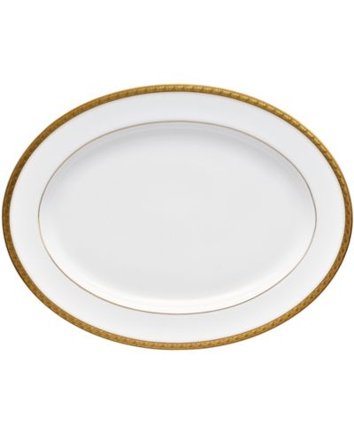 Noritake Charlotta Gold Oval Platter, 14"