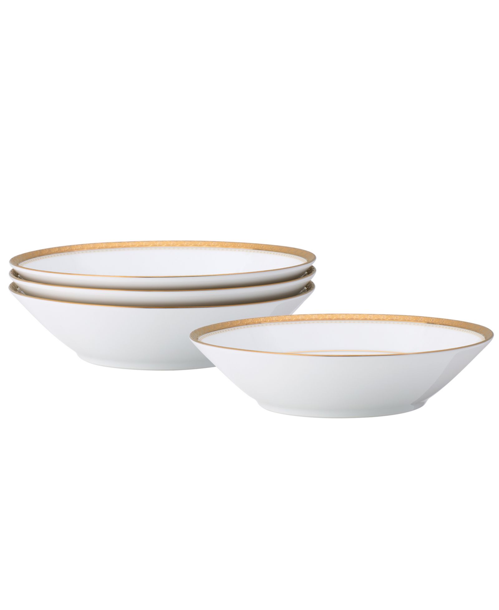Noritake Charlotta Gold набор из 4 суповых тарелок 7.5" 12 oz