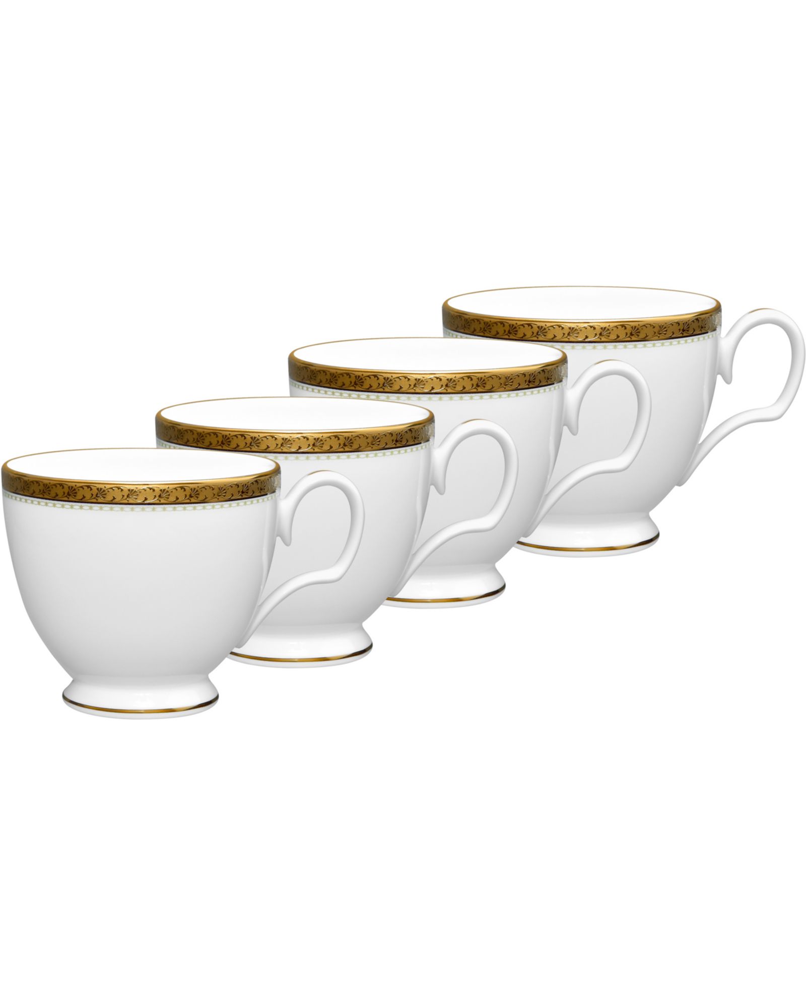 Noritake Charlotta Gold 4 Piece Cups Set, Service for 4