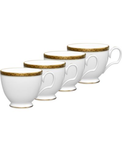 Noritake Charlotta Gold 4 Piece Cups Set, Service for 4