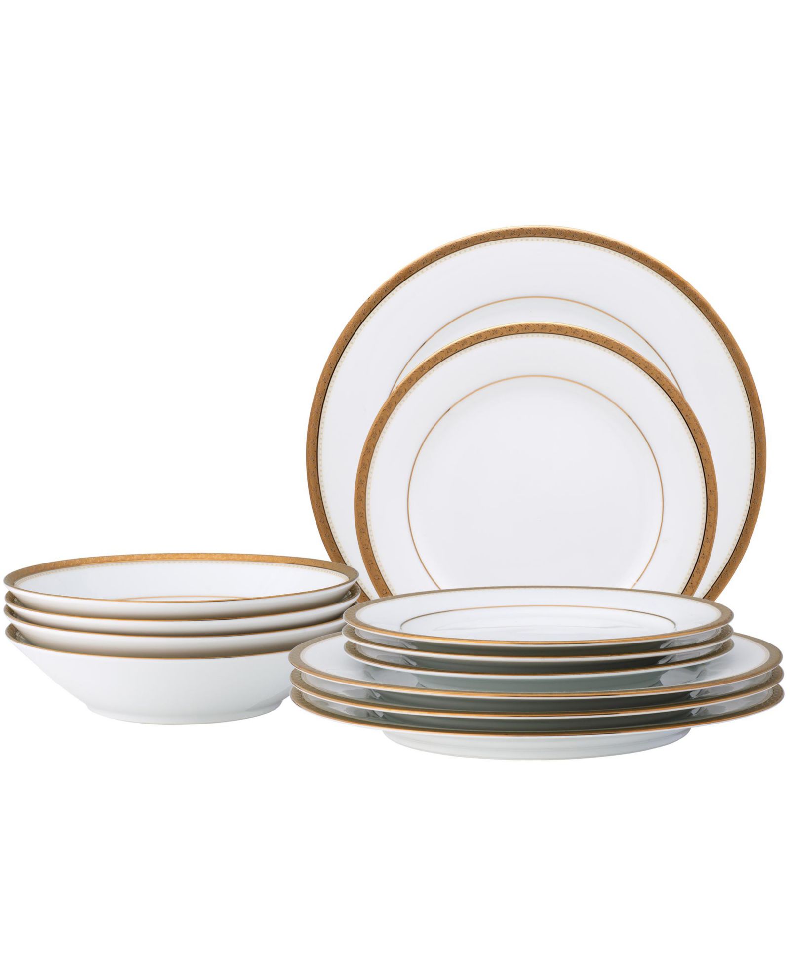 Noritake Charlotta Gold 12 Piece Set, Service for 4