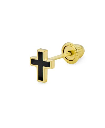Серьги-гвоздики Bling Jewelry Tiny Minimalist 3D Cross