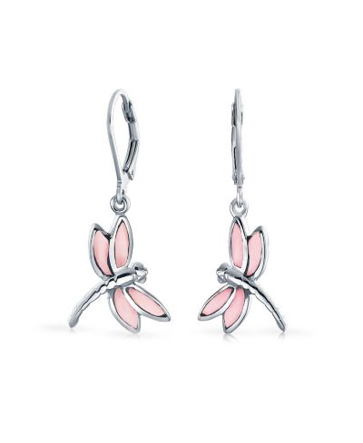 Bling Jewelry Dainty Butterfly Dragonfly Firefly Stone Shell Inlaid Dangle