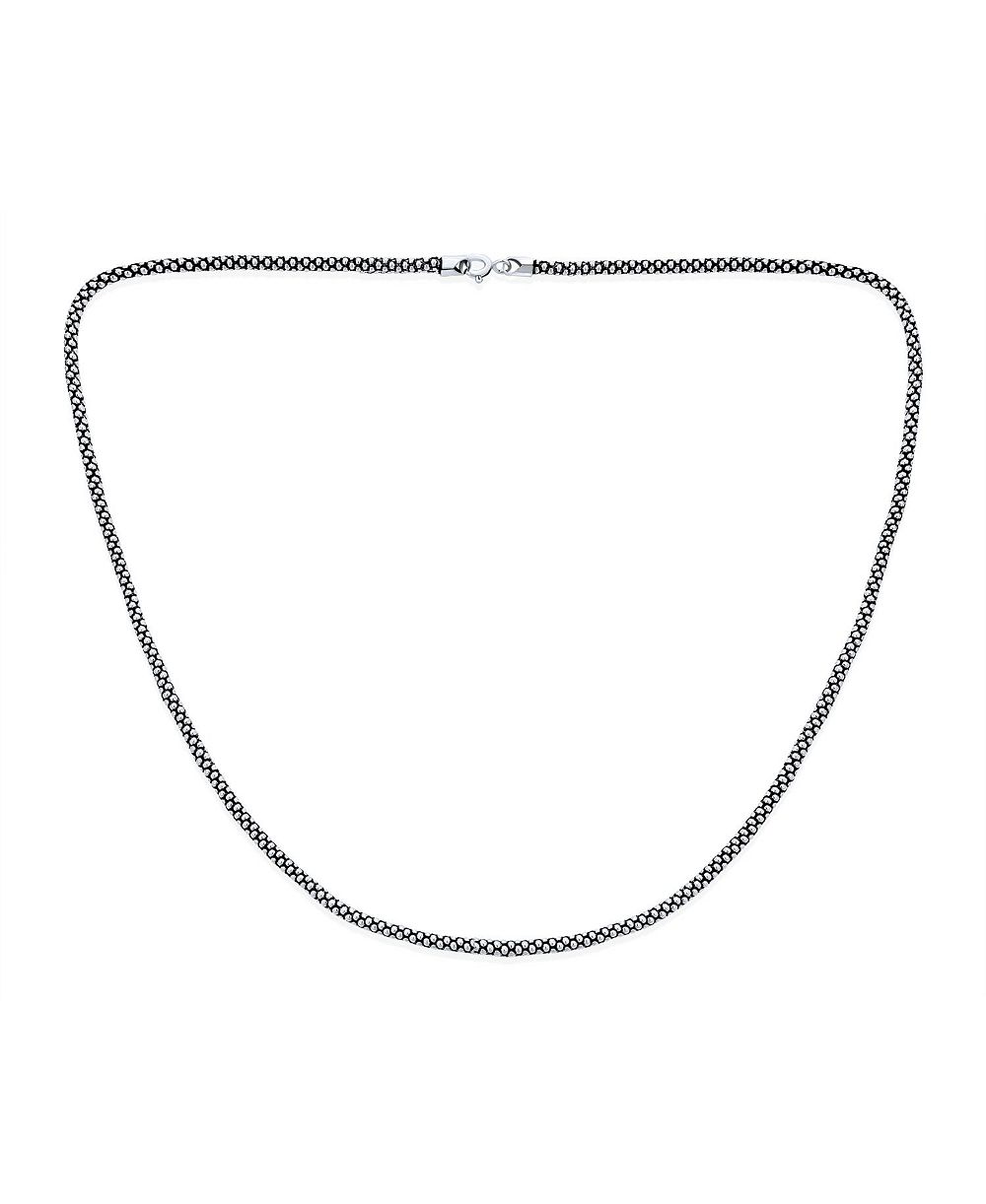 Ожерелье Bling Jewelry Bali Style Thin Coreana Antiqued Popcorn Chain 3MM