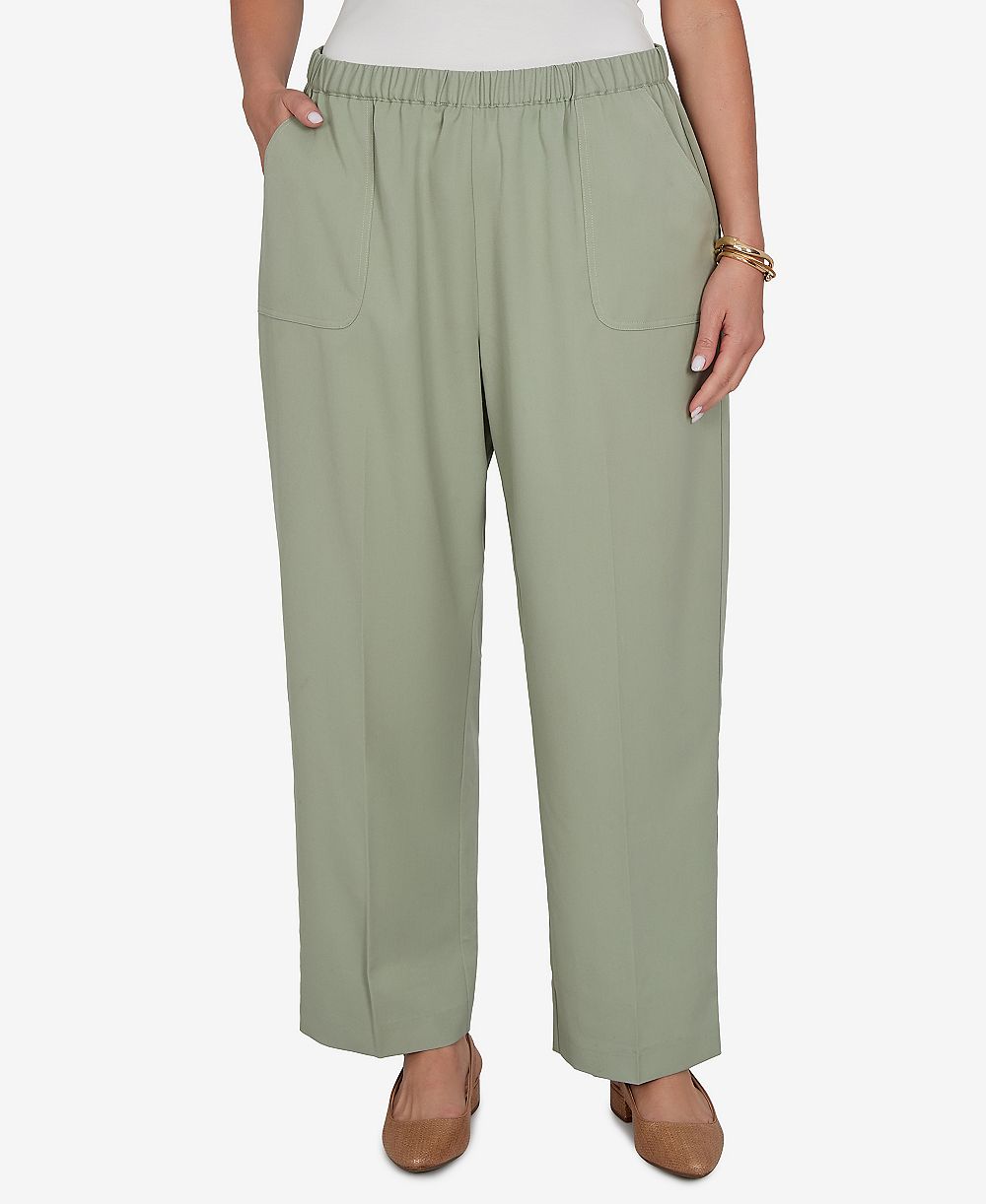 Alfred Dunner Plus Size Sage Twill Pants