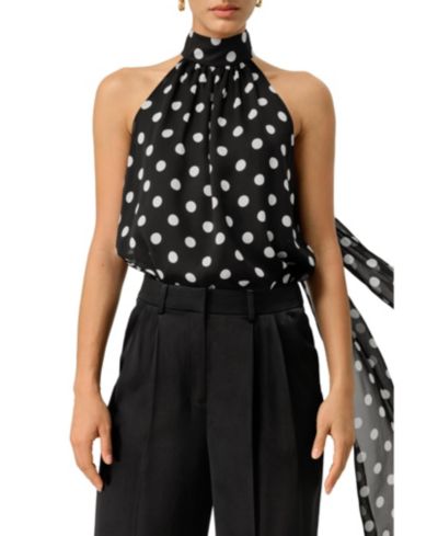 Женский топ LILYSILK Silk Georgette Polka Dot с конвертируемым дизайном