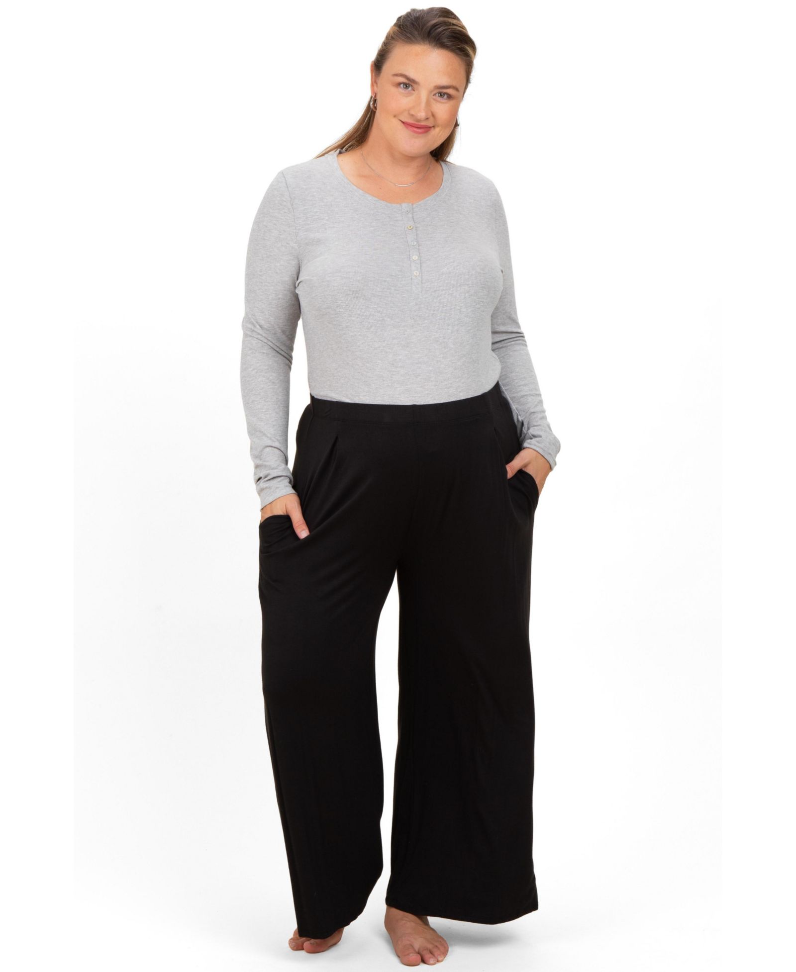 Pinkblush Plus Size широкие брюки для отдыха