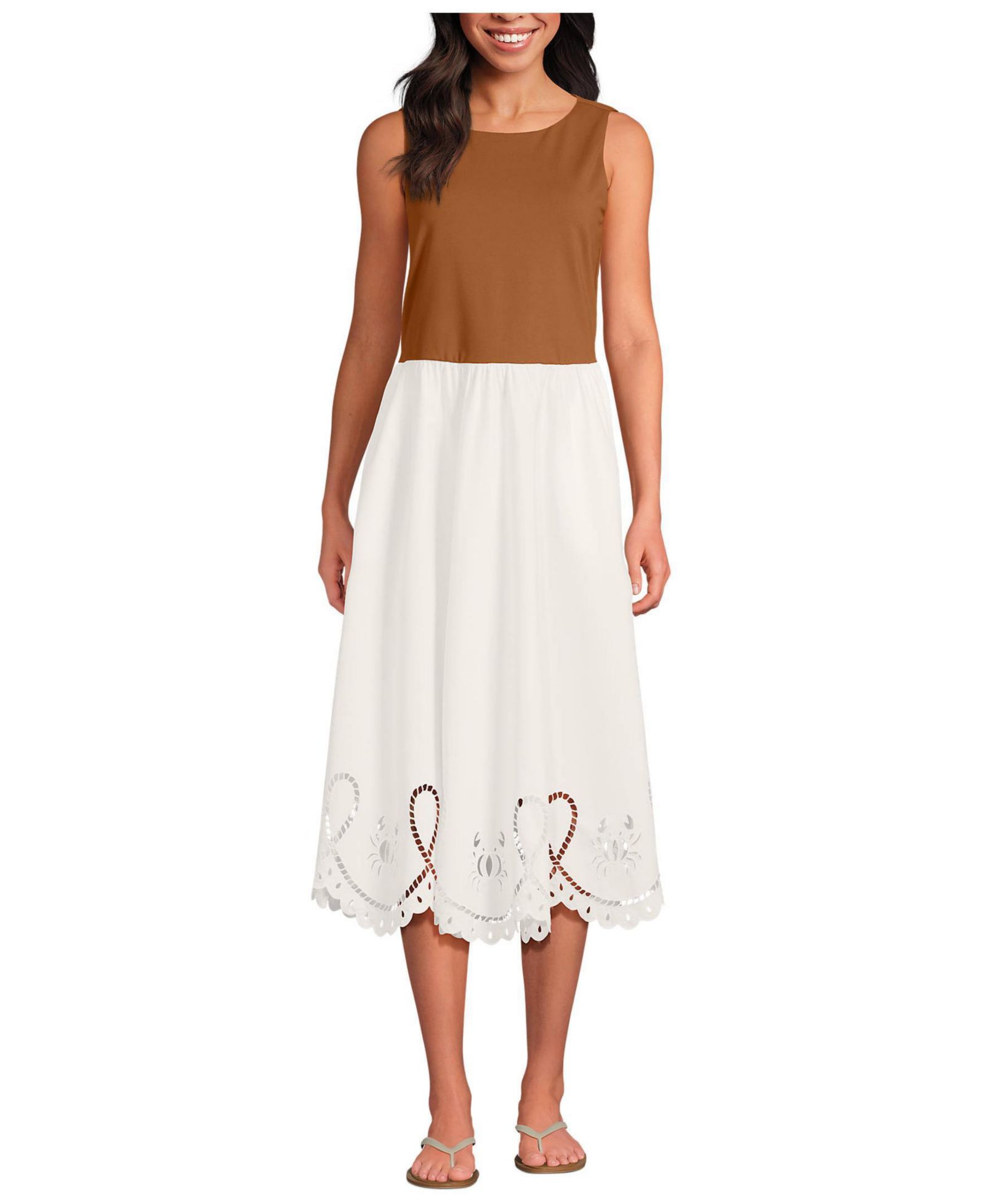 Женское платье Lands' End Embroidered Duet Midi