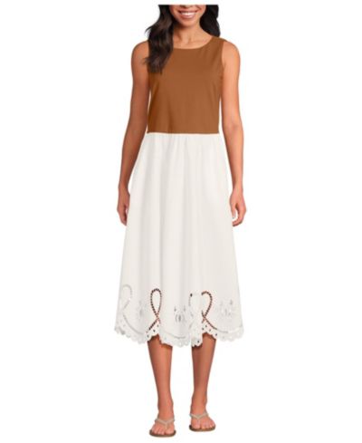 Женское платье Lands' End Embroidered Duet Midi