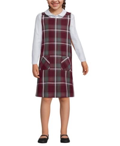 Burgundy/gray plaid
