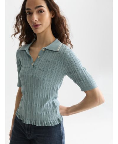 Женский облегающий пуловер SCOTCH & SODA с отделкой в рубчик