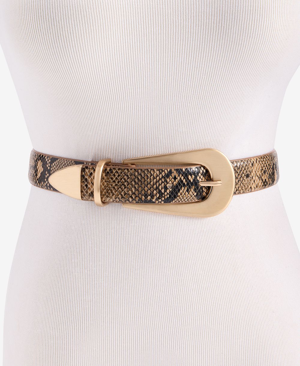 I.N.C. International Concepts Animal-Print 3-Piece Hardware Belt, Macy's Exclusive