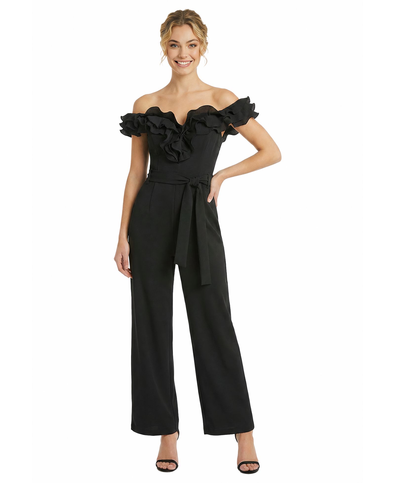 ivy + Blu Женский комбинезон с открытыми плечами, Stretch