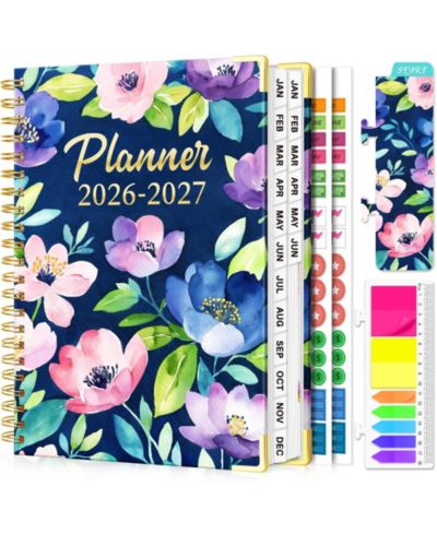 Ежедневник GNUADZ Planner 18 Month Weekly Monthly, наклейки и закладки, 2026-2027