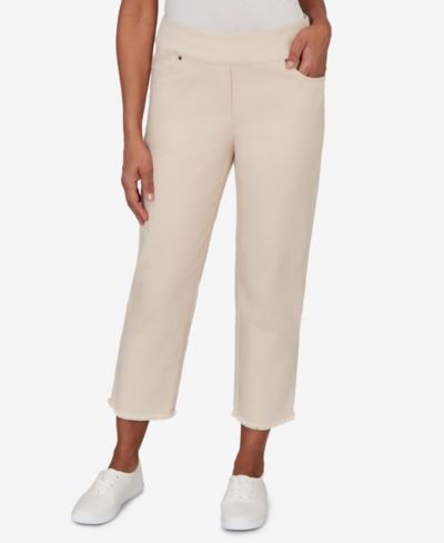 Alfred Dunner Petite Camden Market Natural Super Stretch Ankle Pants