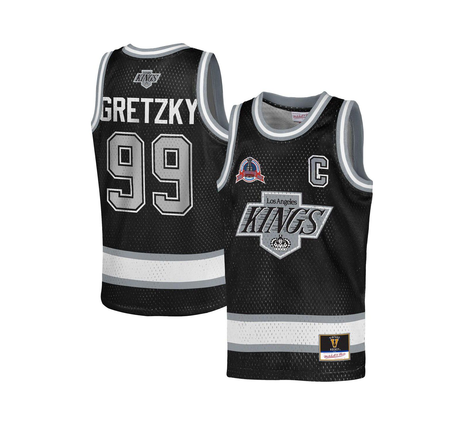 Mitchell & Ness Баскетбольная джерси Wayne Gretzky Los Angeles Kings для мальчиков и девочек, Black