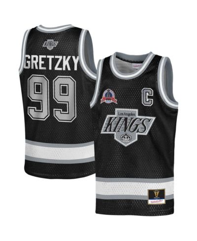 Mitchell & Ness Big Boys and Girls Wayne Gretzky Black Los Angeles Kings Maxxed Out Fashion Basketball Jersey