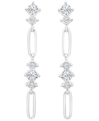 Macy's Diamond Earrings (1/2 ct. t.w.) in Sterling Silver