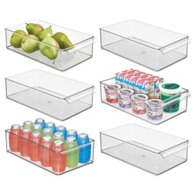 iDesign Large Stackable Fridge Bin with Handle