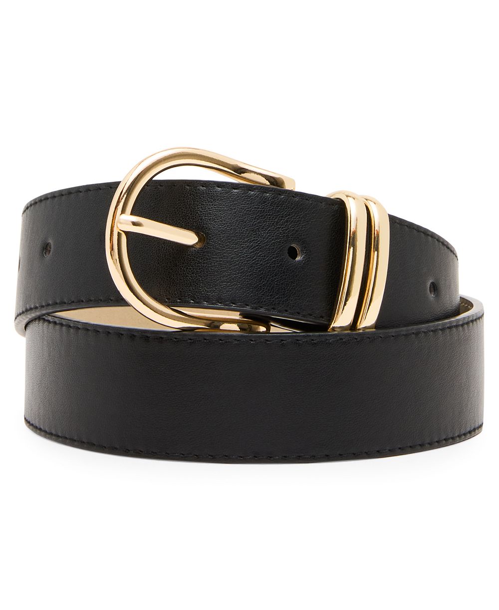 Steve Madden Feathered Edge Stitched Pant Belt