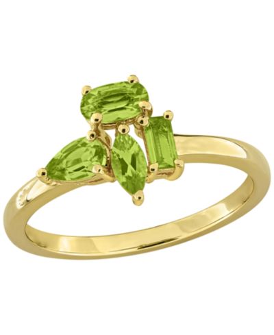 Macy's Кольцо с перидотом (3/4 ct. t.w.) в 18k Gold-Flash-Plated Sterling Silver