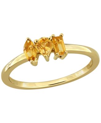 Macy's кольцо Citrine (1/2 ct. t.w.) из стерлингового серебра