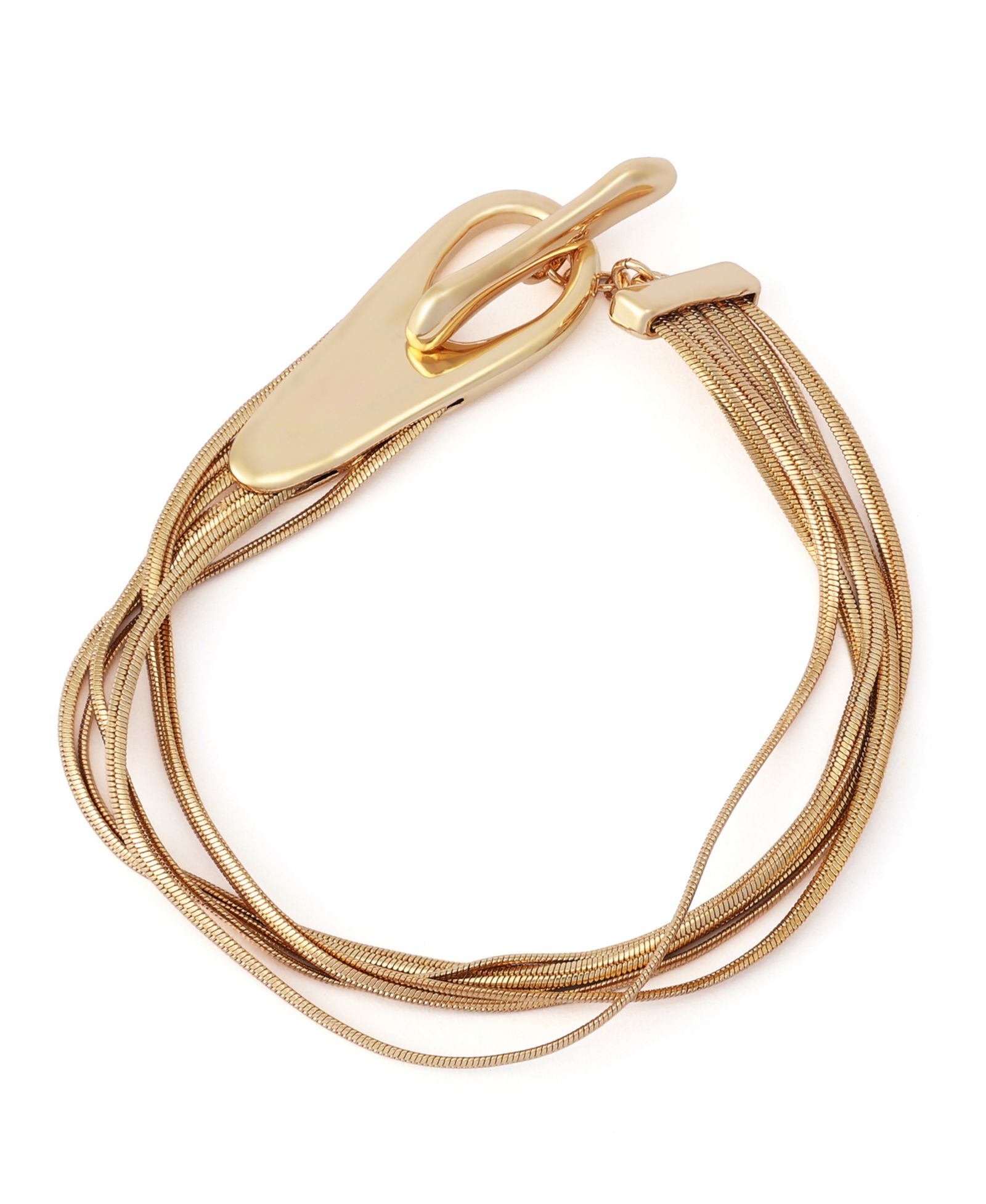 Robert Lee Morris Soho Gold Fringe Chain Toggle Bracelet