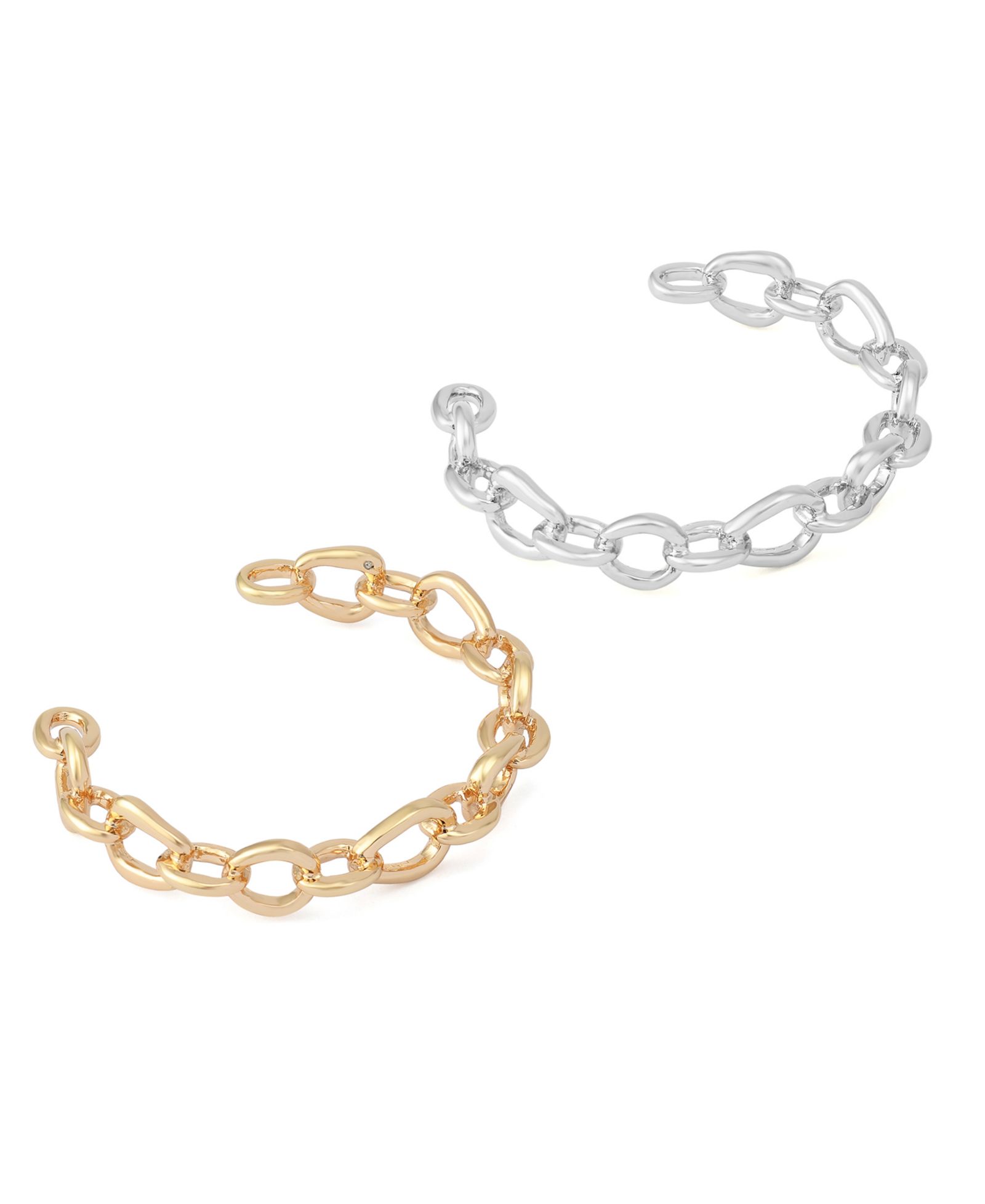 Набор браслетов Robert Lee Morris Soho Two-Tone Sculpted Link Cuff