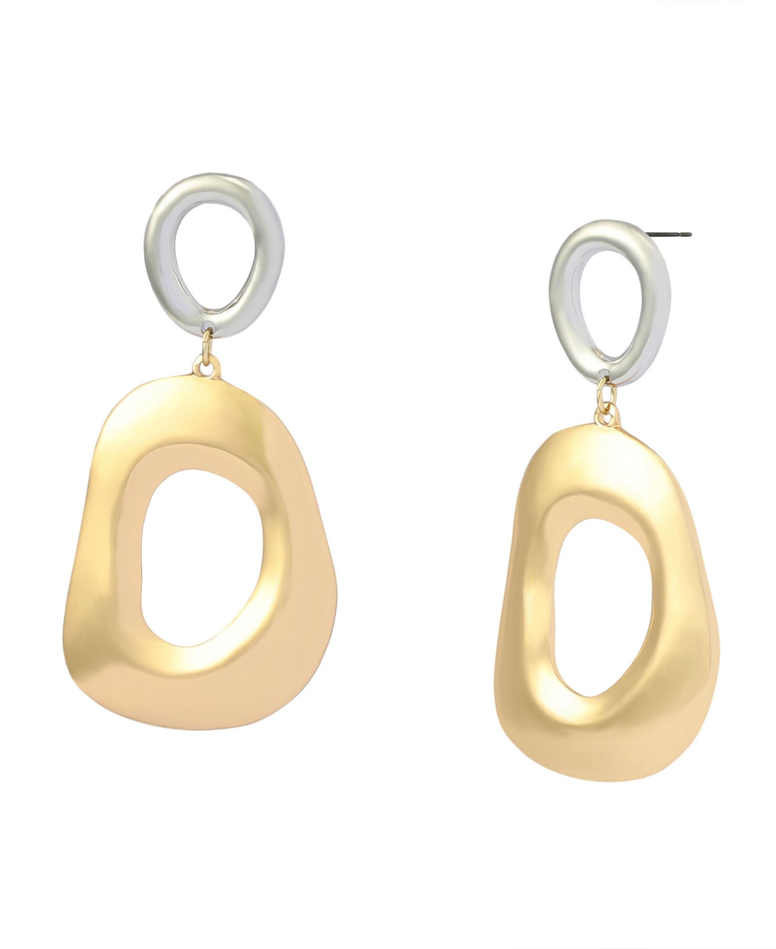 Серьги Robert Lee Morris Soho Two-Tone Sculpted Link Double Drop
