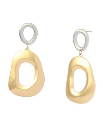 Серьги Robert Lee Morris Soho Two-Tone Sculpted Link Double Drop