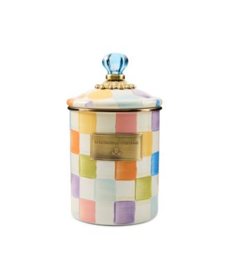 MacKenzie-Childs Confetti Check Medium Canister