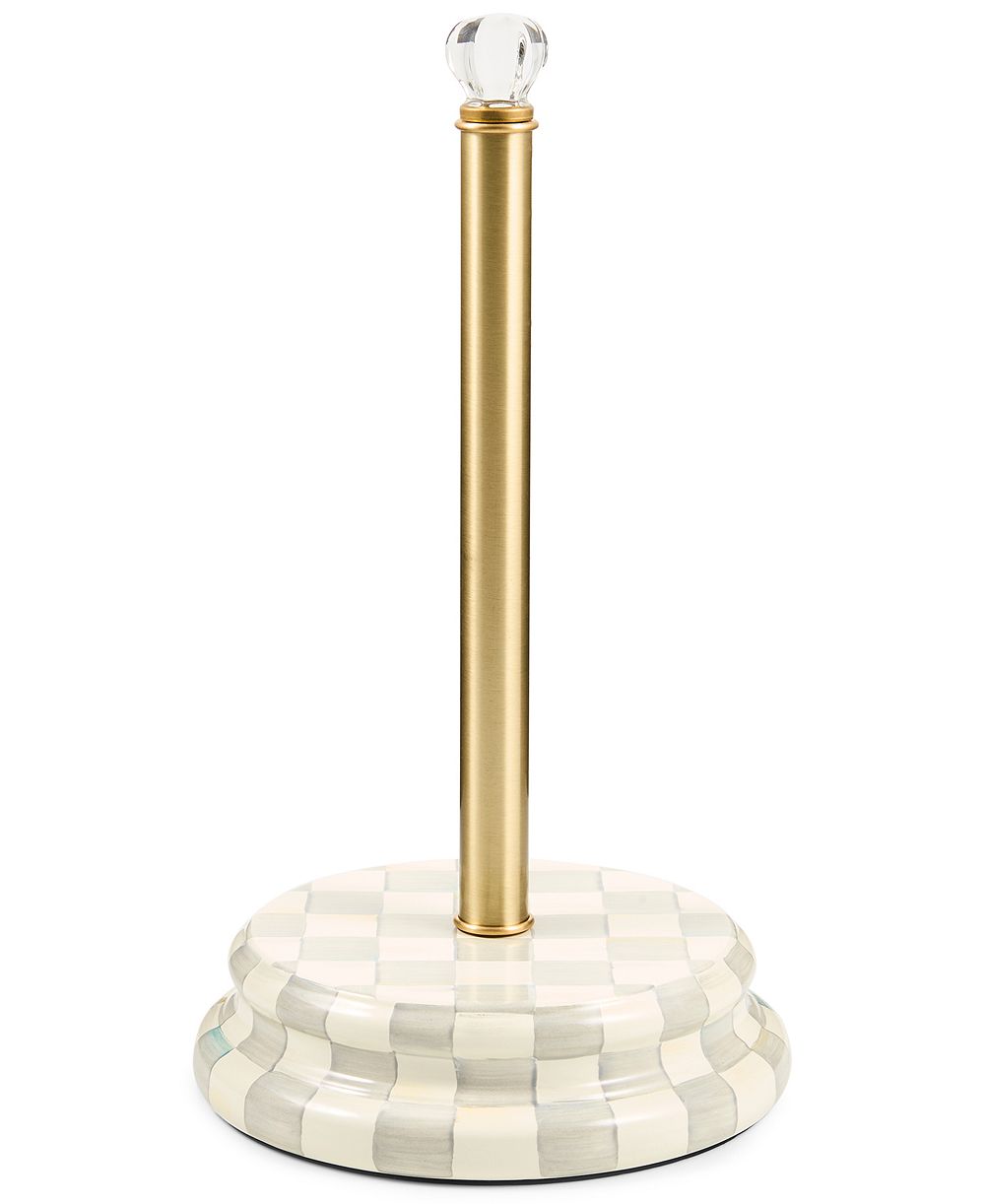 MacKenzie-Childs Sterling Check Paper Towel Holder