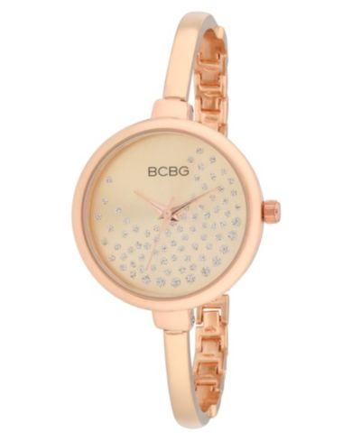 BCBG Women's Quartz Round Rose Gold Stainless Steel Watch 32mm