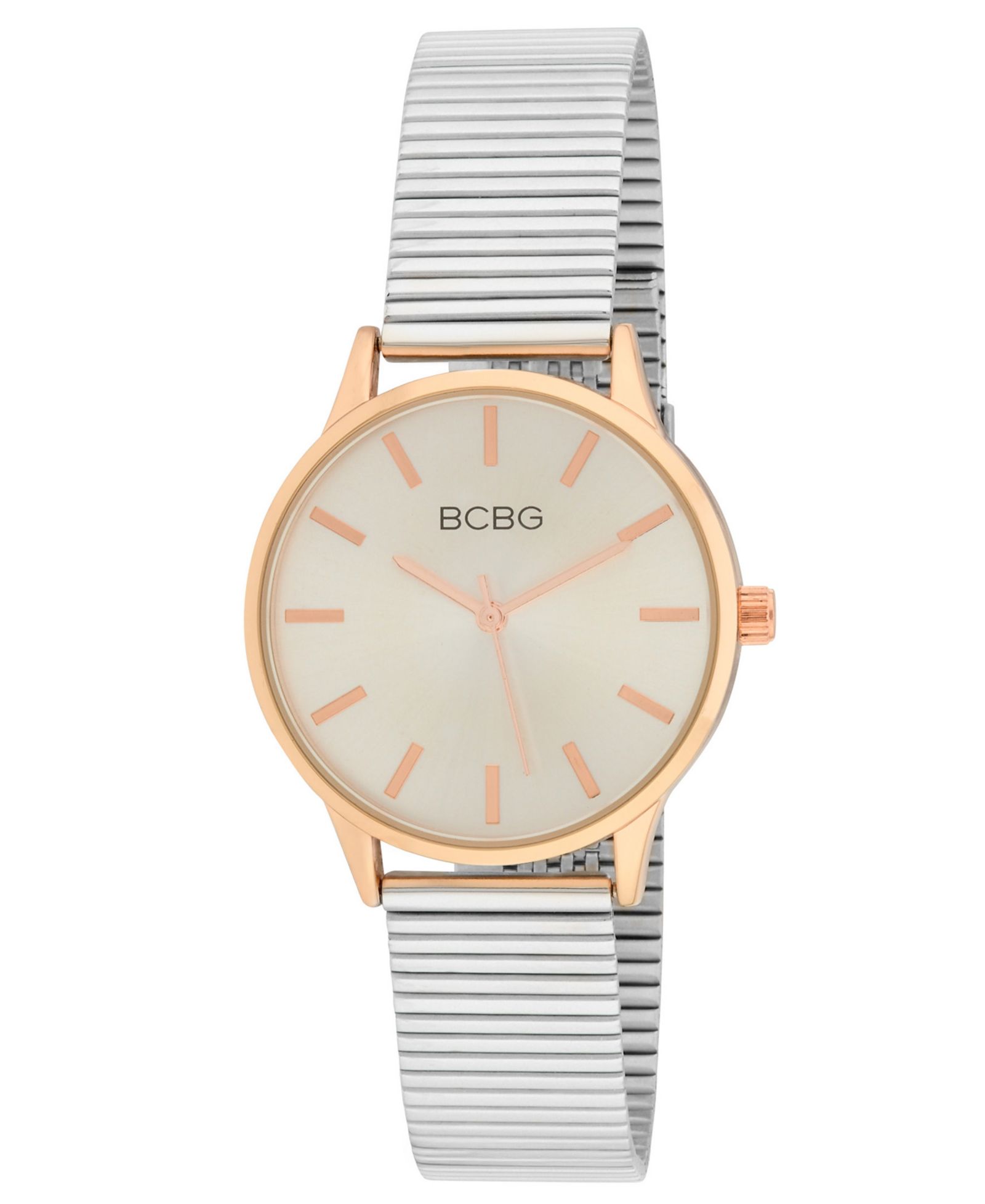 BCBG Women's Quartz Round Rose Gold Stainless Steel; 34mm