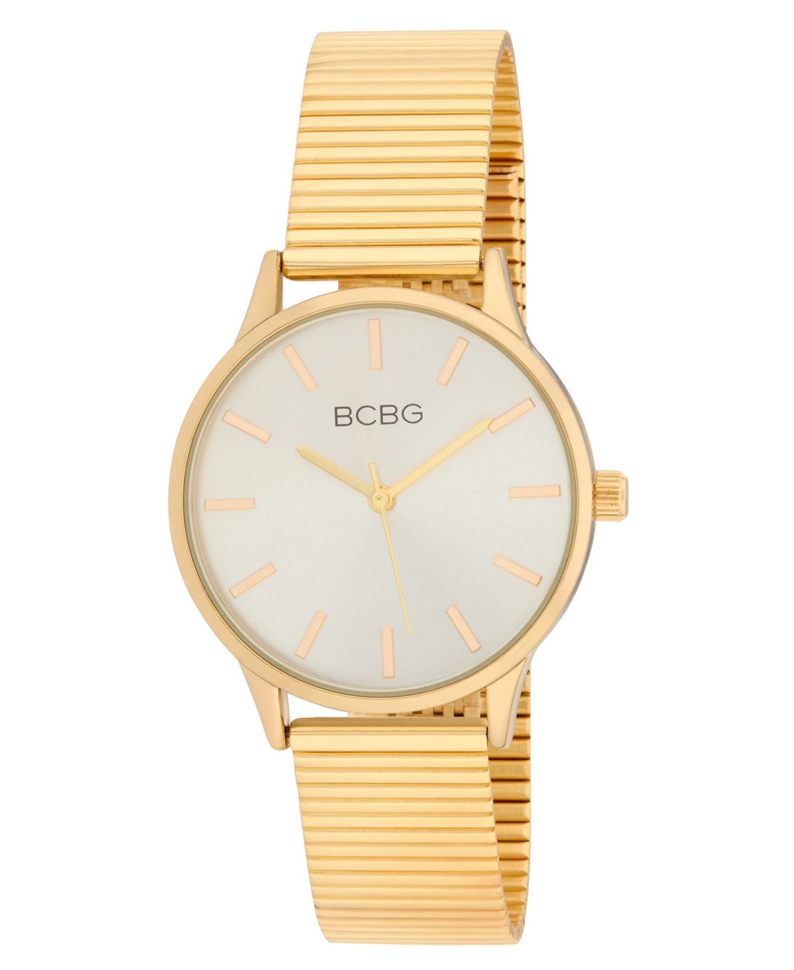 BCBG Женские круглые золотистые часы из нержавеющей стали 34mm