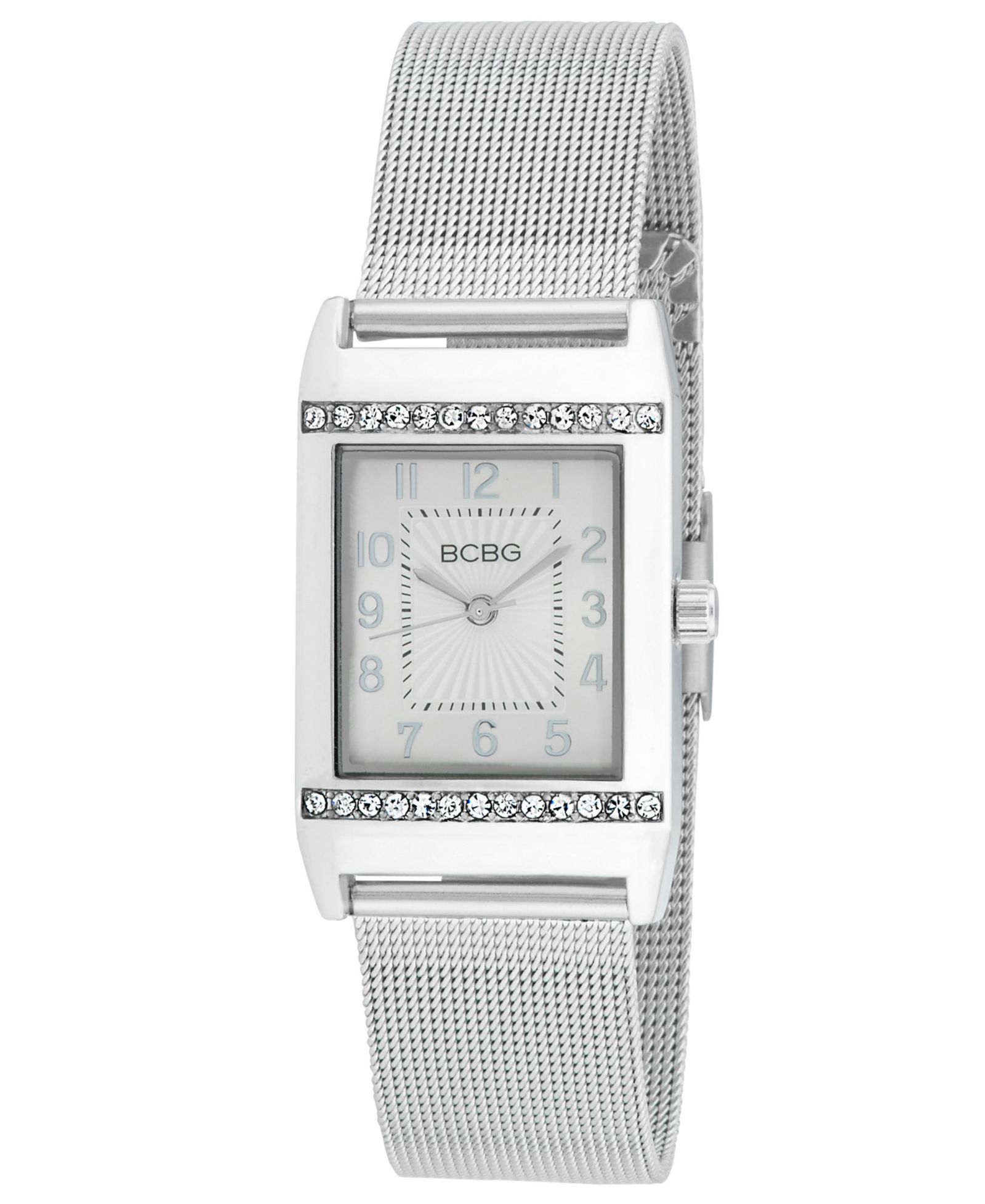 Часы BCBG Quartz Rectangle Silver Stainless Steel 23mm