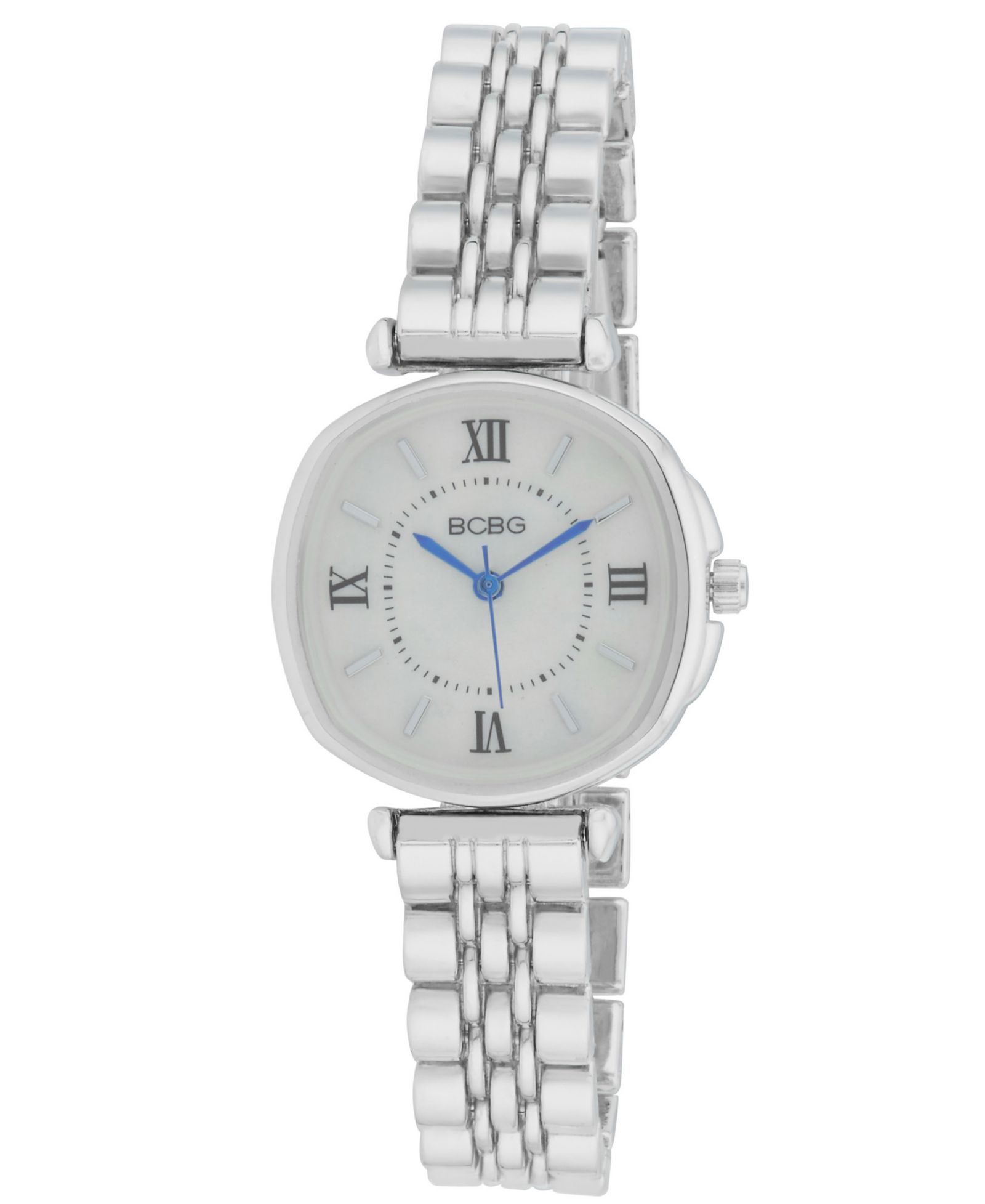 BCBG Women's Quartz Round Silver Stainless Steel Watch 28mm