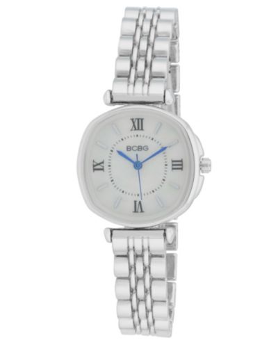 BCBG Women's Quartz Round Silver Stainless Steel Watch 28mm