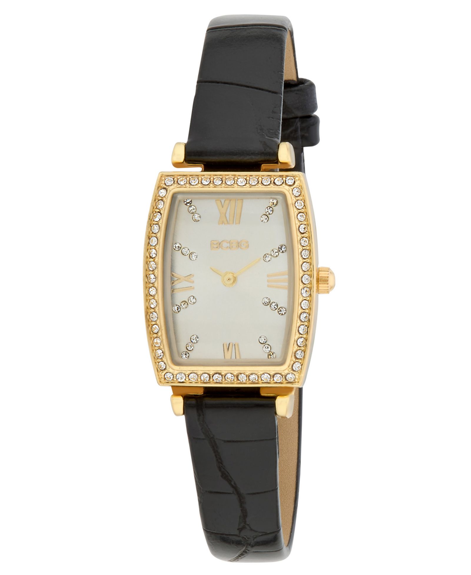 BCBG Женские золотые часы Quartz Tonneau из нержавеющей стали, 26mm