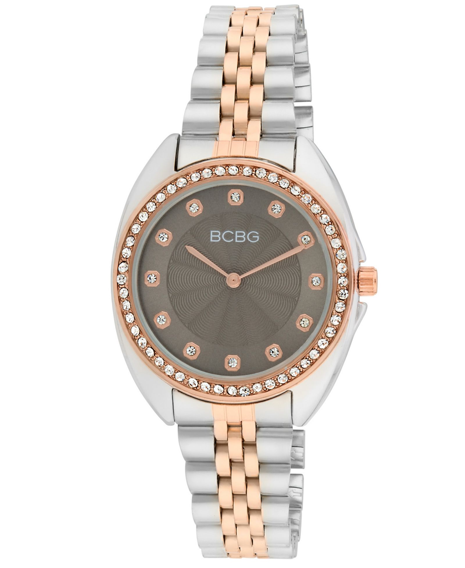 BCBG Women's Quartz Round Two-Tone Stainless-Steel Watch 34mm