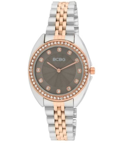BCBG Women's Quartz Round Two-Tone Stainless-Steel Watch 34mm