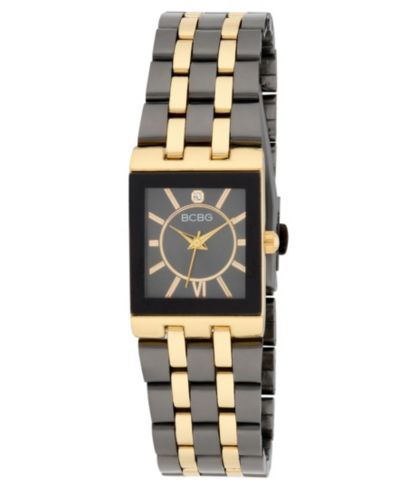 BCBG Women’s Quartz Rectangle Black Stainless Steel Watch 22mm