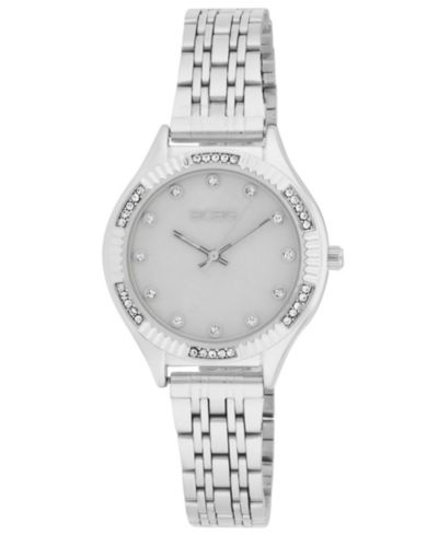 Часы BCBG Женские Quartz Round Silver Stainless Steel, 33mm