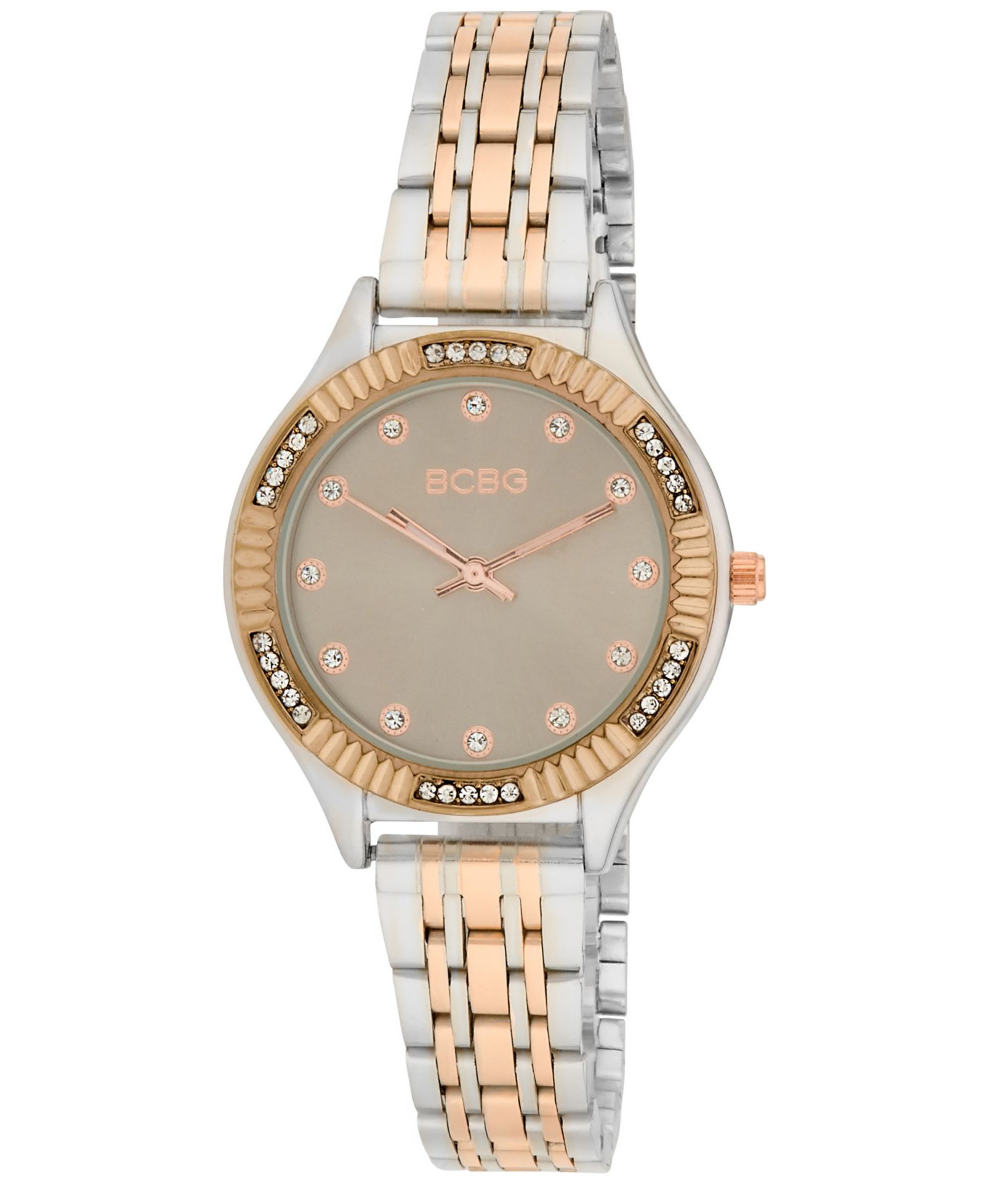 Женские часы BCBG Quartz Round Silver Stainless Steel 33mm
