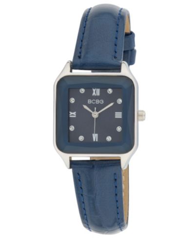 Женские кварцевые часы BCBG Blue Stainless Steel, квадратные, 27mm
