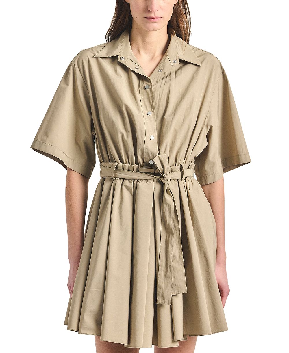 Derek Lam 10 Crosby женское короткое плиссированное платье с ремнем и коротким рукавом Alessia