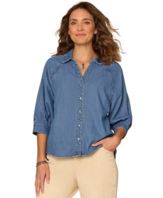 Женская рубашка Democracy Petite Collared Button-Down